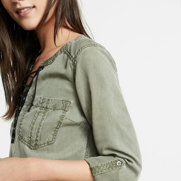 Expres♡Lace-up Tunic♡Dress - Picture 7 of 8